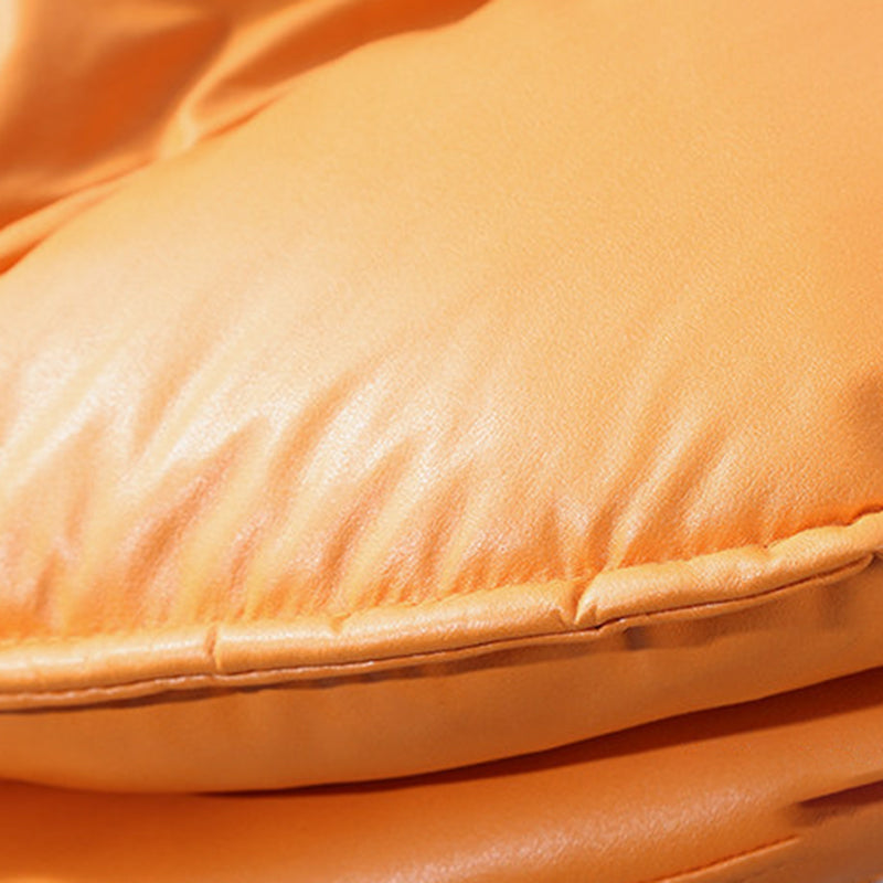 Chaise à bascule orange moderne chaise de culbuteur amovible avec ottoman