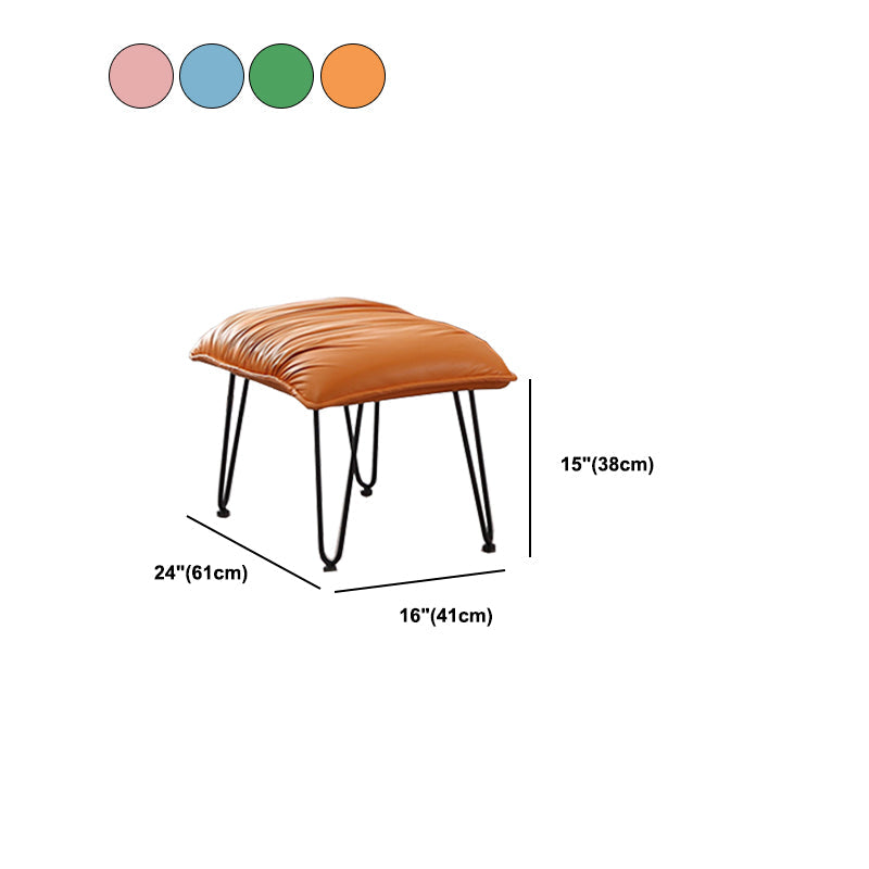 Chaise à bascule orange moderne chaise de culbuteur amovible avec ottoman