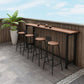 Set tavolo da bar industriale in legno Set bancone fisso da 1/2/5 pezzi per uso domestico