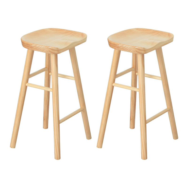 1/2/3 Pieces Modern Rectangular Pub Table Set Wooden Counter Table with Backless Stools Wood 30"H Stools (Set of 2) Clearhalo 'Bar Furniture' 'furn' 'furn_home_bar_bar_sets' 'Furniture' 'Home Bars & Bar Sets' 'home_bar_bar_sets' 'Kitchen & Dining Furniture' 5957707