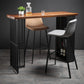 Indoor Glam Pub Set Natural 1/2/3 Pieces Wood and Metal Pub Table Set with Storage 3 Pieces: Table, 2 Stools Clearhalo 'Bar Furniture' 'furn' 'furn_home_bar_bar_sets' 'Furniture' 'Home Bars & Bar Sets' 'home_bar_bar_sets' 'Kitchen & Dining Furniture' 5957729