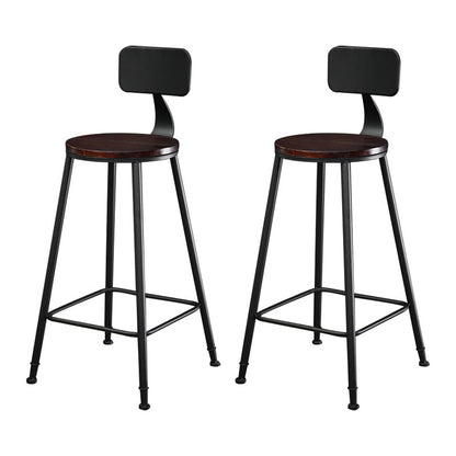 Indoor Glam Pub Set Natural 1/2/3 Pieces Wood and Metal Pub Table Set with Storage Black 30"H Stools (Set of 2) Clearhalo 'Bar Furniture' 'furn' 'furn_home_bar_bar_sets' 'Furniture' 'Home Bars & Bar Sets' 'home_bar_bar_sets' 'Kitchen & Dining Furniture' 5957731