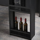 Indoor Glam Pub Set Natural 1/2/3 Pieces Wood and Metal Pub Table Set with Storage Clearhalo 'Bar Furniture' 'furn' 'furn_home_bar_bar_sets' 'Furniture' 'Home Bars & Bar Sets' 'home_bar_bar_sets' 'Kitchen & Dining Furniture' 5957732