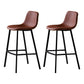 Indoor Glam Pub Set Natural 1/2/3 Pieces Wood and Metal Pub Table Set with Storage Brown 30"H Stools (Set of 2) Clearhalo 'Bar Furniture' 'furn' 'furn_home_bar_bar_sets' 'Furniture' 'Home Bars & Bar Sets' 'home_bar_bar_sets' 'Kitchen & Dining Furniture' 5957733