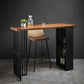 Indoor Glam Pub Set Natural 1/2/3 Pieces Wood and Metal Pub Table Set with Storage Clearhalo 'Bar Furniture' 'furn' 'furn_home_bar_bar_sets' 'Furniture' 'Home Bars & Bar Sets' 'home_bar_bar_sets' 'Kitchen & Dining Furniture' 5957740