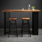 Indoor Glam Pub Set Natural 1/2/3 Pieces Wood and Metal Pub Table Set with Storage Clearhalo 'Bar Furniture' 'furn' 'furn_home_bar_bar_sets' 'Furniture' 'Home Bars & Bar Sets' 'home_bar_bar_sets' 'Kitchen & Dining Furniture' 5957742