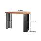 Indoor Glam Pub Set Natural 1/2/3 Pieces Wood and Metal Pub Table Set with Storage Clearhalo 'Bar Furniture' 'furn' 'furn_home_bar_bar_sets' 'Furniture' 'Home Bars & Bar Sets' 'home_bar_bar_sets' 'Kitchen & Dining Furniture' 5957747