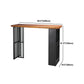 Indoor Glam Pub Set Natural 1/2/3 Pieces Wood and Metal Pub Table Set with Storage Clearhalo 'Bar Furniture' 'furn' 'furn_home_bar_bar_sets' 'Furniture' 'Home Bars & Bar Sets' 'home_bar_bar_sets' 'Kitchen & Dining Furniture' 5957749
