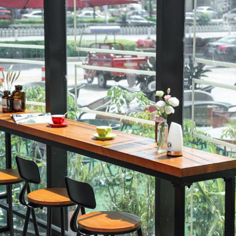 Trestle Solid Wood Counter Set 1/2/5 Pieces Natural Glam Indoor Table and Stool Set Clearhalo 'Bar Furniture' 'furn' 'furn_home_bar_bar_sets' 'Furniture' 'Home Bars & Bar Sets' 'home_bar_bar_sets' 'Kitchen & Dining Furniture' 5957758