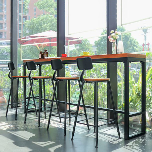 Trestle Solid Wood Counter Set 1/2/5 Pieces Natural Glam Indoor Table and Stool Set Clearhalo 'Bar Furniture' 'furn' 'furn_home_bar_bar_sets' 'Furniture' 'Home Bars & Bar Sets' 'home_bar_bar_sets' 'Kitchen & Dining Furniture' 5957761