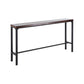 Industrial Rectangular Bar Pub Table Set 1/5 Pcs Solid Wood Top Bar Table with Iron Stools