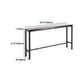 Industrial Rectangular Bar Pub Table Set 1/5 Pcs Solid Wood Top Bar Table with Iron Stools