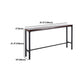 Industrial Rectangular Bar Pub Table Set 1/5 Pcs Solid Wood Top Bar Table with Iron Stools