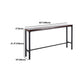 Industrial Rectangular Bar Pub Table Set 1/5 Pcs Solid Wood Top Bar Table with Iron Stools