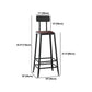 Industrial Rectangular Bar Pub Table Set 1/5 Pcs Solid Wood Top Bar Table with Iron Stools