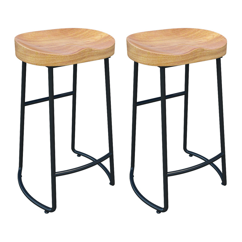 Industrial 1/2/9 Pieces Solid Wood Bar Table Set Fixed Counter Set for Home Use Black 30"H Stools (Set of 2) Clearhalo 'Bar Furniture' 'furn' 'furn_home_bar_bar_sets' 'Furniture' 'Home Bars & Bar Sets' 'home_bar_bar_sets' 'Kitchen & Dining Furniture' 5957805