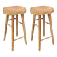 Industrial 1/2/9 Pieces Solid Wood Bar Table Set Fixed Counter Set for Home Use Wood 30"H Stools (Set of 2) Clearhalo 'Bar Furniture' 'furn' 'furn_home_bar_bar_sets' 'Furniture' 'Home Bars & Bar Sets' 'home_bar_bar_sets' 'Kitchen & Dining Furniture' 5957806