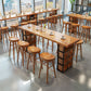 Industrial 1/2/9 Pieces Solid Wood Bar Table Set Fixed Counter Set for Home Use Clearhalo 'Bar Furniture' 'furn' 'furn_home_bar_bar_sets' 'Furniture' 'Home Bars & Bar Sets' 'home_bar_bar_sets' 'Kitchen & Dining Furniture' 5957815