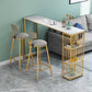 1/3 Pieces Luxurious Rectangular Bar Table Set Artificial Marble Top Pub Table Set