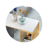 1/3 pezzi set da tavolo da bar rettangolare lussuoso set da tavolo da pub in marmo artificiale