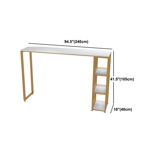 1/3 pezzi set da tavolo da bar rettangolare lussuoso set da tavolo da pub in marmo artificiale