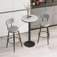 1/2/3 Pieces Round Pub Table Set Modern Stone and Metal Counter Height Set 3 Pieces: White Table, 2 Gray Stools Clearhalo 'Bar Furniture' 'furn' 'furn_home_bar_bar_sets' 'Furniture' 'Home Bars & Bar Sets' 'home_bar_bar_sets' 'Kitchen & Dining Furniture' 5957874