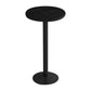 1/2/3 Pieces Round Pub Table Set Modern Stone and Metal Counter Height Set Black 22"L x 22"W Clearhalo 'Bar Furniture' 'furn' 'furn_home_bar_bar_sets' 'Furniture' 'Home Bars & Bar Sets' 'home_bar_bar_sets' 'Kitchen & Dining Furniture' 5957876
