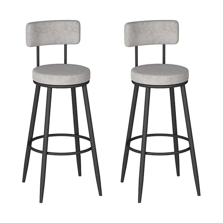 1/2/3 Pieces Round Pub Table Set Modern Stone and Metal Counter Height Set Grey 30"H Stools (Set of 2) Clearhalo 'Bar Furniture' 'furn' 'furn_home_bar_bar_sets' 'Furniture' 'Home Bars & Bar Sets' 'home_bar_bar_sets' 'Kitchen & Dining Furniture' 5957882