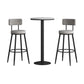 1/2/3 Pieces Round Pub Table Set Modern Stone and Metal Counter Height Set Clearhalo 'Bar Furniture' 'furn' 'furn_home_bar_bar_sets' 'Furniture' 'Home Bars & Bar Sets' 'home_bar_bar_sets' 'Kitchen & Dining Furniture' 5957883