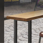 Indoor Bar Table Set Pine Solid Wood 1/7 Pcs Iron Base Bar Table and Stools Clearhalo 'Bar Furniture' 'furn' 'furn_home_bar_bar_sets' 'Furniture' 'Home Bars & Bar Sets' 'home_bar_bar_sets' 'Kitchen & Dining Furniture' 5957898
