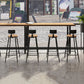 Indoor Bar Table Set Pine Solid Wood 1/7 Pcs Iron Base Bar Table and Stools Clearhalo 'Bar Furniture' 'furn' 'furn_home_bar_bar_sets' 'Furniture' 'Home Bars & Bar Sets' 'home_bar_bar_sets' 'Kitchen & Dining Furniture' 5957900
