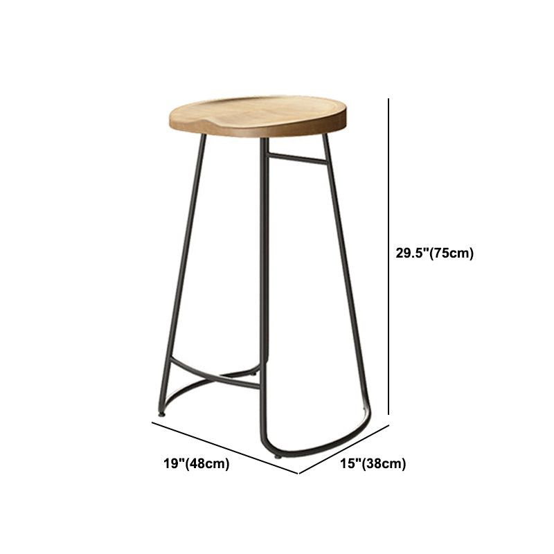 Indoor Bar Table Set Pine Solid Wood 1/7 Pcs Iron Base Bar Table and Stools Clearhalo 'Bar Furniture' 'furn' 'furn_home_bar_bar_sets' 'Furniture' 'Home Bars & Bar Sets' 'home_bar_bar_sets' 'Kitchen & Dining Furniture' 5957905