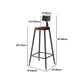 Indoor Bar Table Set Pine Solid Wood 1/7 Pcs Iron Base Bar Table and Stools Clearhalo 'Bar Furniture' 'furn' 'furn_home_bar_bar_sets' 'Furniture' 'Home Bars & Bar Sets' 'home_bar_bar_sets' 'Kitchen & Dining Furniture' 5957906