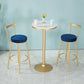 Fixed Table Counter Set 1/3/4 Pieces Glam Style Sintered Stone Bar Table Set for Home Use