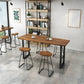 Juego de mesa de Pub rectangular moderna de 1/4/5/6 piezas, mesa de mostrador de madera con taburetes sin respaldo