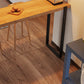 Juego de mesa de bar rectangular para interiores, mesa de bar de madera maciza de 1/3 piezas con taburete de bar sin respaldo