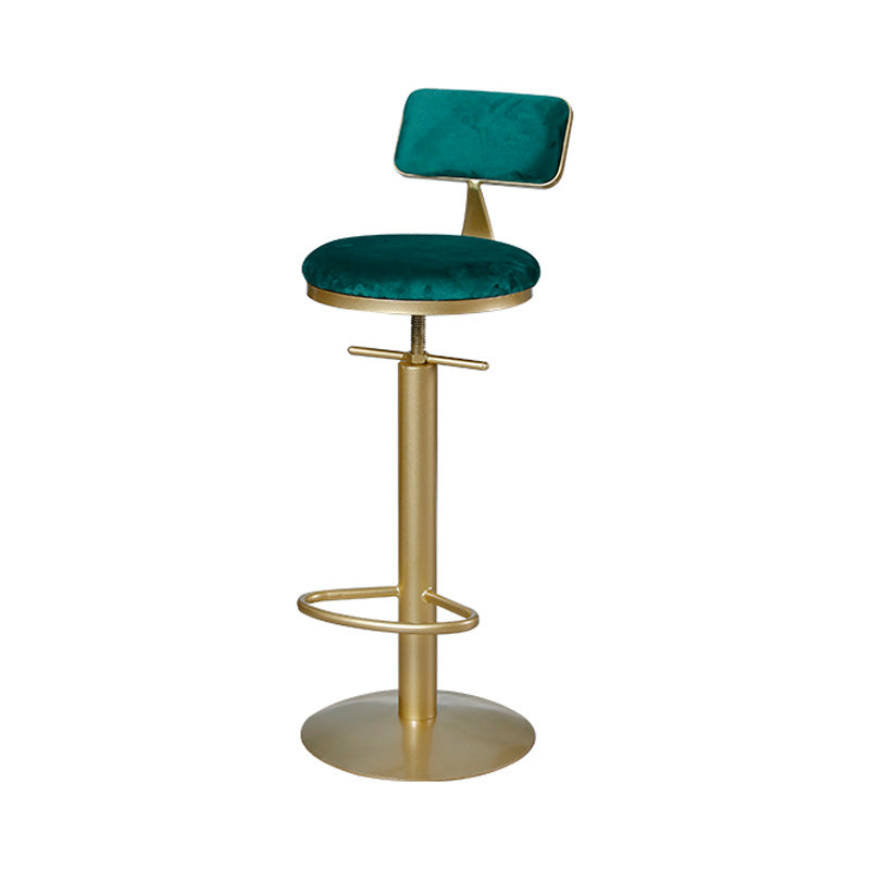 Contemporary Stone Bar Table Set 1/3 Pcs Metal Base Bar Table with Adjustable Stools Green 26"H Stool (Single) Clearhalo 'Bar Furniture' 'furn' 'furn_home_bar_bar_sets' 'Furniture' 'Home Bars & Bar Sets' 'home_bar_bar_sets' 'Kitchen & Dining Furniture' 5957976