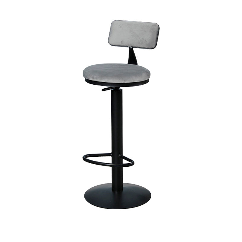 Contemporary Stone Bar Table Set 1/3 Pcs Metal Base Bar Table with Adjustable Stools Grey 26"H Stool (Single) Clearhalo 'Bar Furniture' 'furn' 'furn_home_bar_bar_sets' 'Furniture' 'Home Bars & Bar Sets' 'home_bar_bar_sets' 'Kitchen & Dining Furniture' 5957978