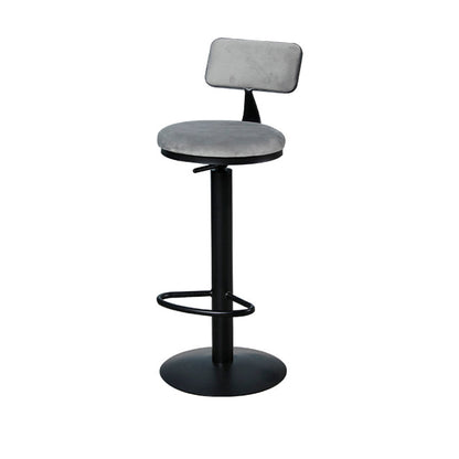 Contemporary Stone Bar Table Set 1/3 Pcs Metal Base Bar Table with Adjustable Stools Grey 26"H Stool (Single) Clearhalo 'Bar Furniture' 'furn' 'furn_home_bar_bar_sets' 'Furniture' 'Home Bars & Bar Sets' 'home_bar_bar_sets' 'Kitchen & Dining Furniture' 5957978