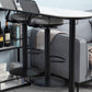 Contemporary Stone Bar Table Set 1/3 Pcs Metal Base Bar Table with Adjustable Stools Clearhalo 'Bar Furniture' 'furn' 'furn_home_bar_bar_sets' 'Furniture' 'Home Bars & Bar Sets' 'home_bar_bar_sets' 'Kitchen & Dining Furniture' 5957983