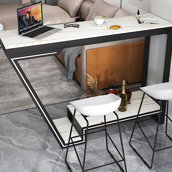 Juego de mesa de Bar para balcón, barra casera de Metal de estilo magnífico con taburetes de pie, 1/2/3 piezas