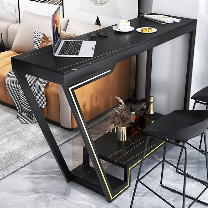 Juego de mesa de Bar para balcón, barra casera de Metal de estilo magnífico con taburetes de pie, 1/2/3 piezas
