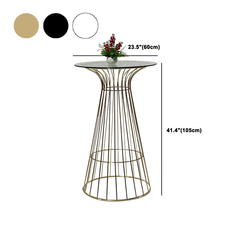 1/3-teiliges rundes Bartisch-Set, moderne Café-Bar aus Metall mit Fußbarhockern
