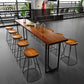 Ensemble de Table de Bar rectangulaire, Table de café moderne en bois avec tabourets de Bar, 1/11 pièces