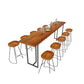 Ensemble de Table de Bar rectangulaire, Table de café moderne en bois avec tabourets de Bar, 1/11 pièces