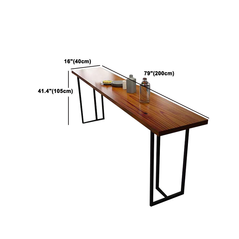Ensemble de Table de Bar rectangulaire, Table de café moderne en bois avec tabourets de Bar, 1/11 pièces