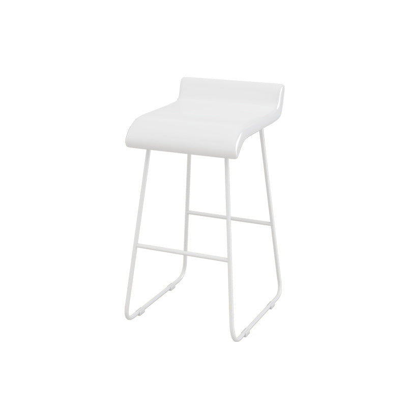 1/5 Pieces Geometric Bar Table Set Modern Wooden Home Table with Foot Bar Stools White 30"H Stool (Single) Clearhalo 'Bar Furniture' 'furn' 'furn_home_bar_bar_sets' 'Furniture' 'Home Bars & Bar Sets' 'home_bar_bar_sets' 'Kitchen & Dining Furniture' 5958046