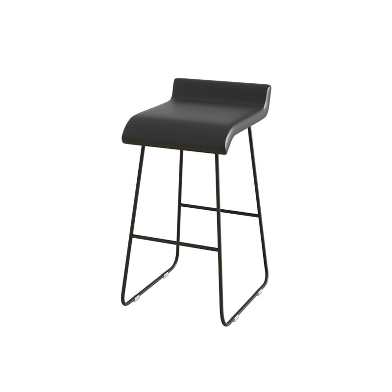 1/5 Pieces Geometric Bar Table Set Modern Wooden Home Table with Foot Bar Stools Black 30"H Stool (Single) Clearhalo 'Bar Furniture' 'furn' 'furn_home_bar_bar_sets' 'Furniture' 'Home Bars & Bar Sets' 'home_bar_bar_sets' 'Kitchen & Dining Furniture' 5958047