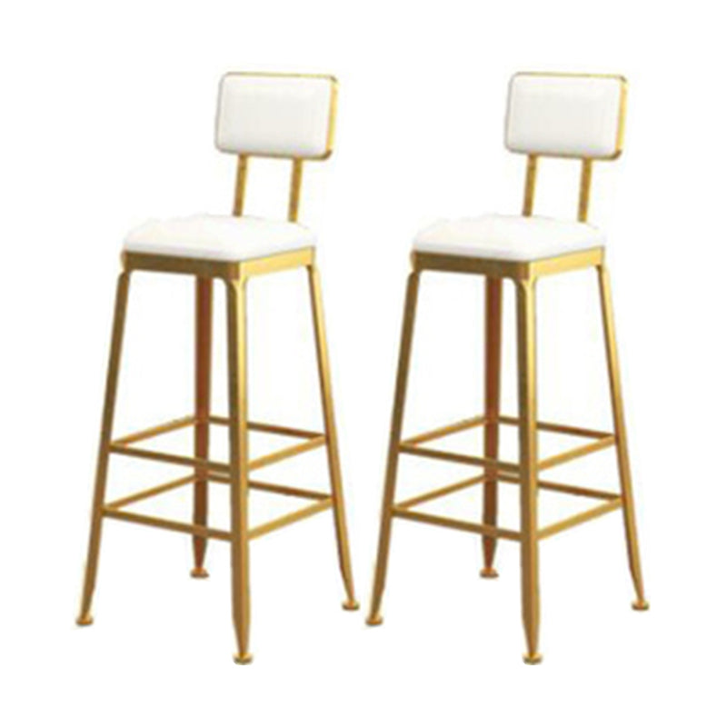1/7/9/11 Pieces Rectangular Bar Set Gorgeous Style Marble Table with Bar Stools Gold 30"H Stools (Set of 2) Clearhalo 'Bar Furniture' 'furn' 'furn_home_bar_bar_sets' 'Furniture' 'Home Bars & Bar Sets' 'home_bar_bar_sets' 'Kitchen & Dining Furniture' 5958063