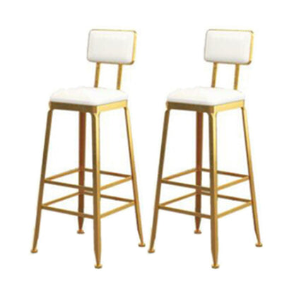 1/7/9/11 Pieces Rectangular Bar Set Gorgeous Style Marble Table with Bar Stools Gold 30"H Stools (Set of 2) Clearhalo 'Bar Furniture' 'furn' 'furn_home_bar_bar_sets' 'Furniture' 'Home Bars & Bar Sets' 'home_bar_bar_sets' 'Kitchen & Dining Furniture' 5958063